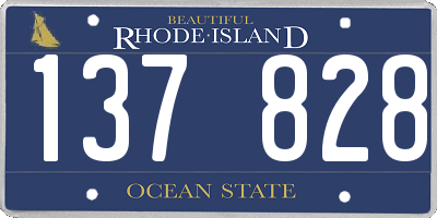 RI license plate 137828