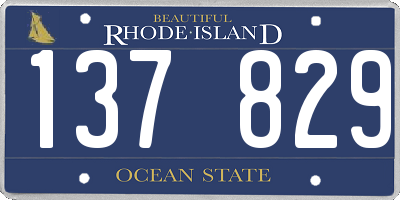RI license plate 137829