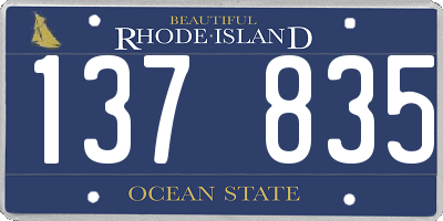 RI license plate 137835