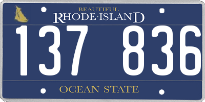 RI license plate 137836