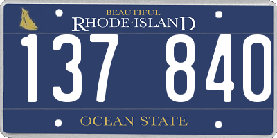 RI license plate 137840