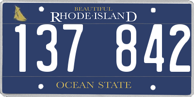 RI license plate 137842