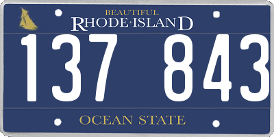 RI license plate 137843