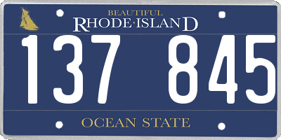 RI license plate 137845