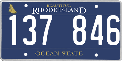 RI license plate 137846
