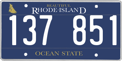 RI license plate 137851