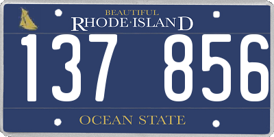 RI license plate 137856