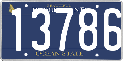 RI license plate 13786