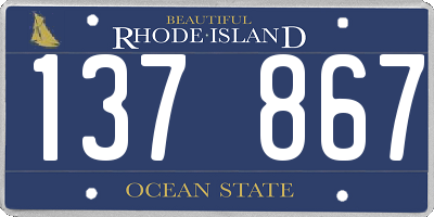 RI license plate 137867