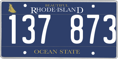 RI license plate 137873