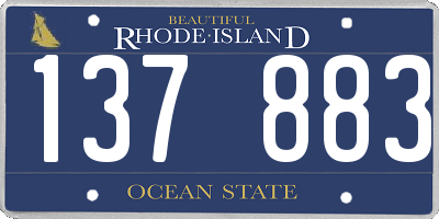 RI license plate 137883