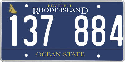 RI license plate 137884