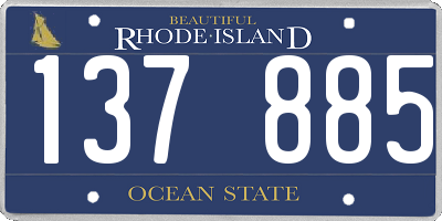 RI license plate 137885