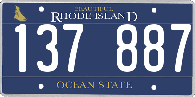 RI license plate 137887