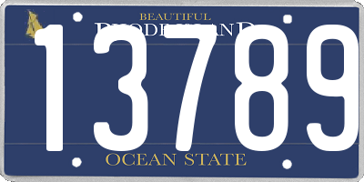 RI license plate 13789