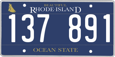 RI license plate 137891