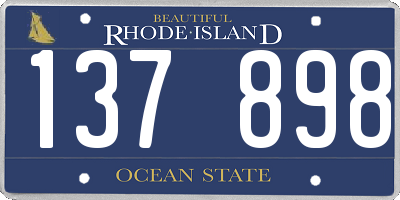 RI license plate 137898