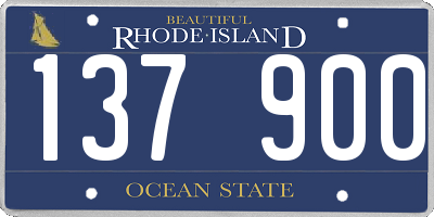 RI license plate 137900