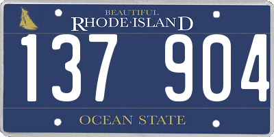 RI license plate 137904