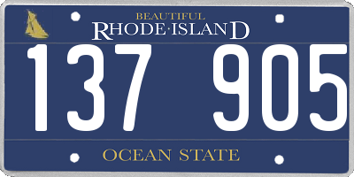 RI license plate 137905