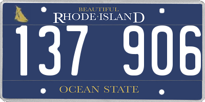 RI license plate 137906