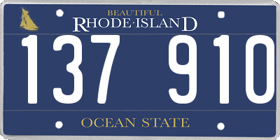 RI license plate 137910