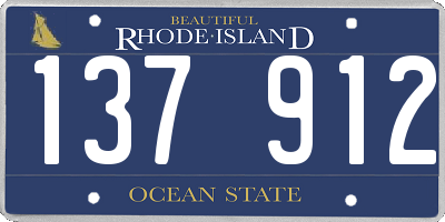 RI license plate 137912