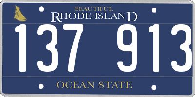 RI license plate 137913