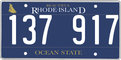 RI license plate 137917