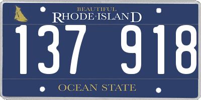 RI license plate 137918