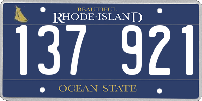 RI license plate 137921