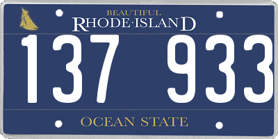RI license plate 137933