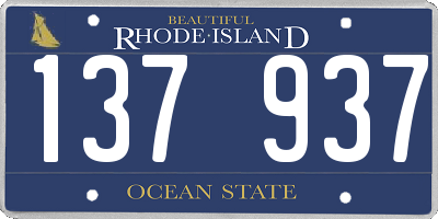 RI license plate 137937