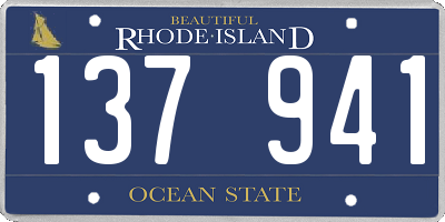RI license plate 137941