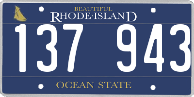 RI license plate 137943