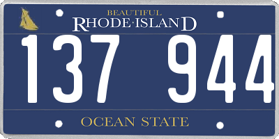 RI license plate 137944