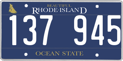 RI license plate 137945