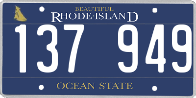 RI license plate 137949