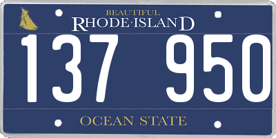RI license plate 137950