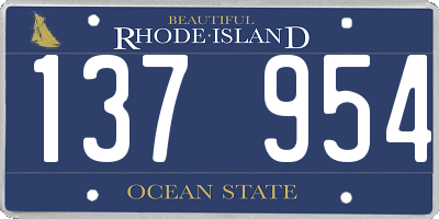 RI license plate 137954