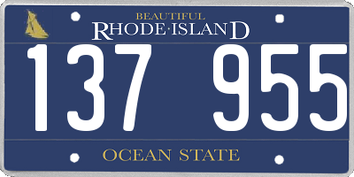 RI license plate 137955