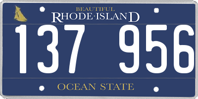 RI license plate 137956