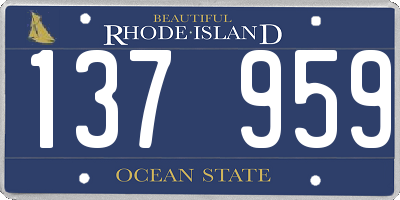 RI license plate 137959