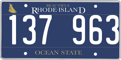 RI license plate 137963