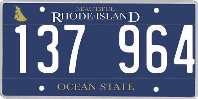RI license plate 137964
