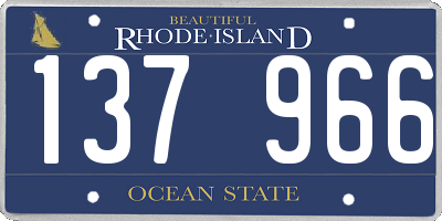RI license plate 137966