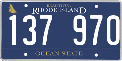 RI license plate 137970