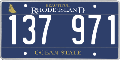 RI license plate 137971