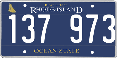 RI license plate 137973
