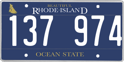 RI license plate 137974
